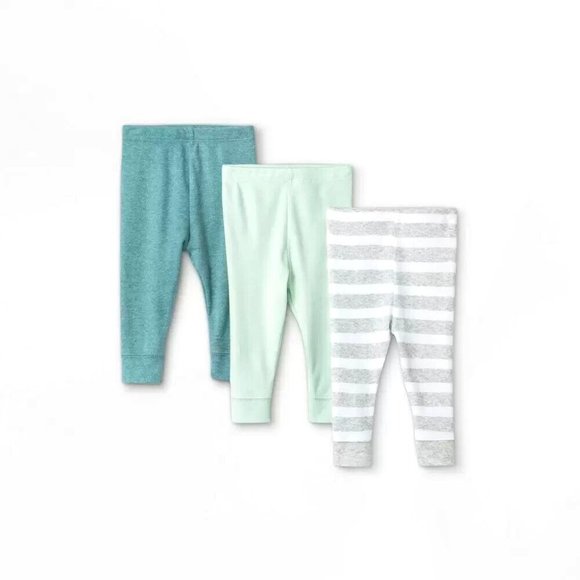 cloud island Bottoms Baby 3 Pack Pullon Pants Cloud Island Greengraywhite 36 Months Poshmark
